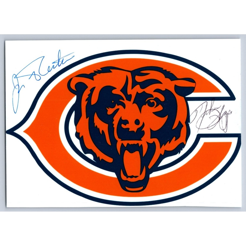 Chicago Bears Autographed 4x6 Photo NFL Logo Signed Joe Restic Football Original